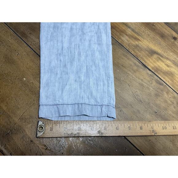 Michael Stars Pants Womens Small Blue Straight Linen Blend - Picture 8 of 9